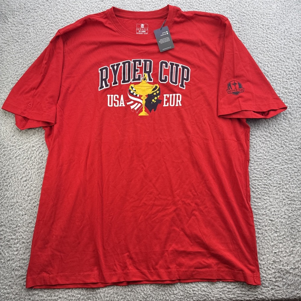 AHEAD 2025 Ryder Cup Bethpage Black T Shirt Mens XXL 2XL S/S USA EUR Golf Tee